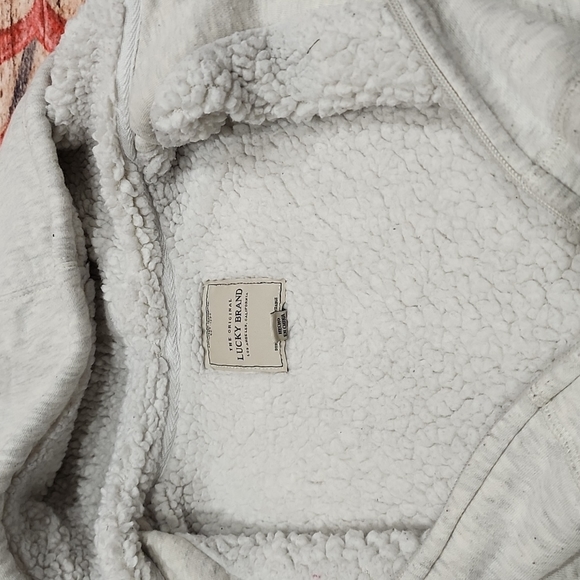 Lucky Brand heavy fleece zipper up - Picture 5 of 8